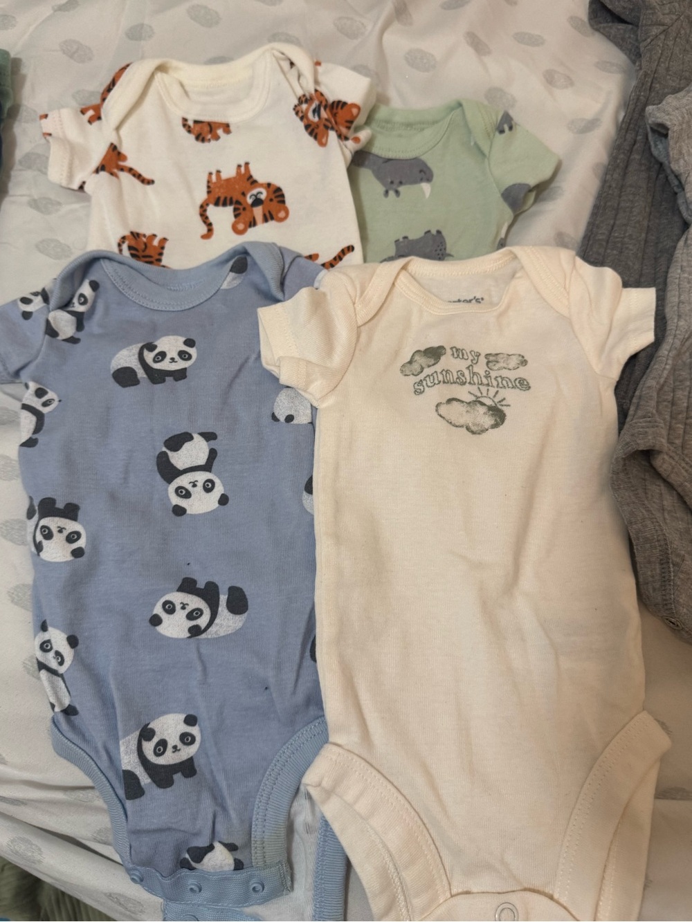 HUGE NEWBORN BUNDLE: tops, pants, swaddles, onesies- everything you’d need ! - Picture 5 of 7